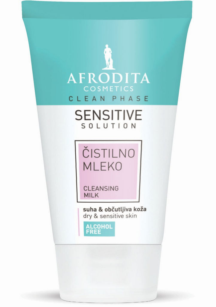 Čistilno mleko za obraz Afrodita, Clean phase sensitive, 25 ml